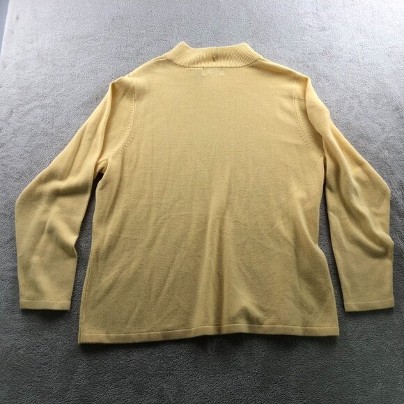 Studio Works Womens Sweater Size 2X Long Sleeve High Neck Pullover Yellow Knit - Picture 8 of 8